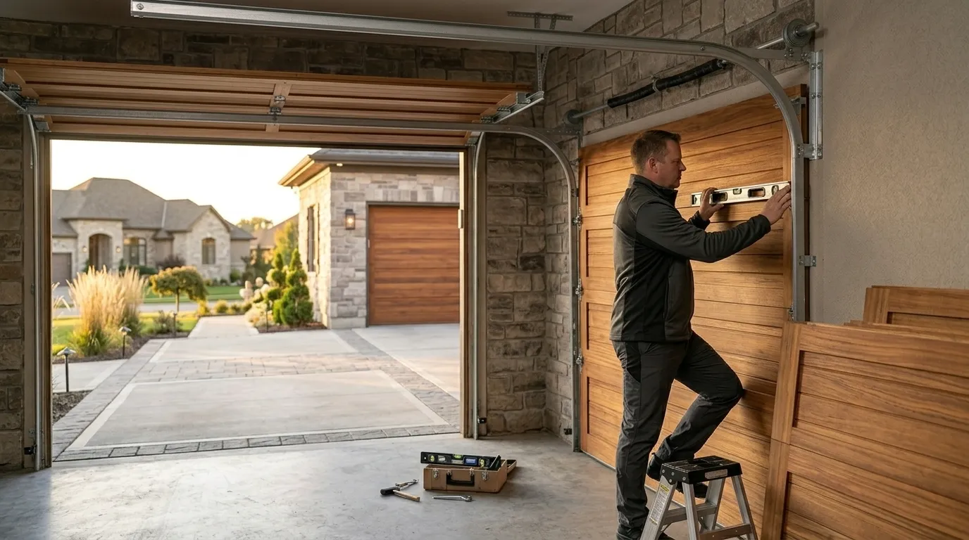 Raised panel garage door